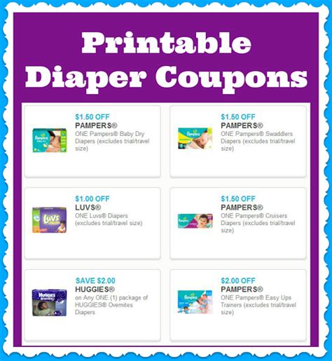 Printable Diaper Coupons