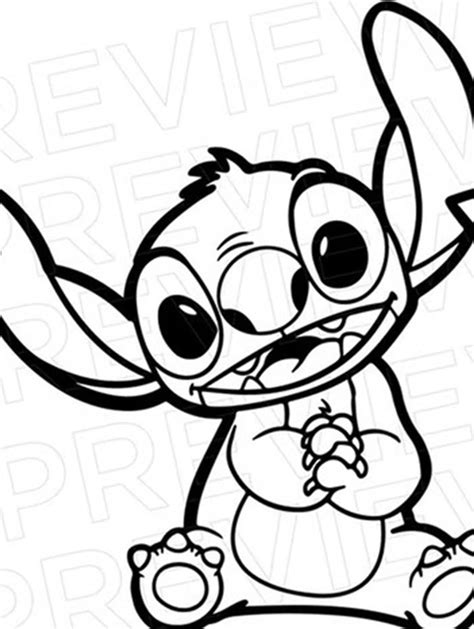 Printable Disney Stitch Outline