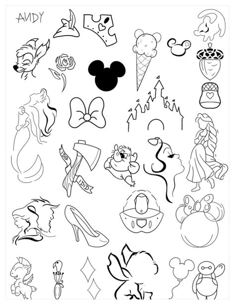 Printable Disney Tattoo Stencils