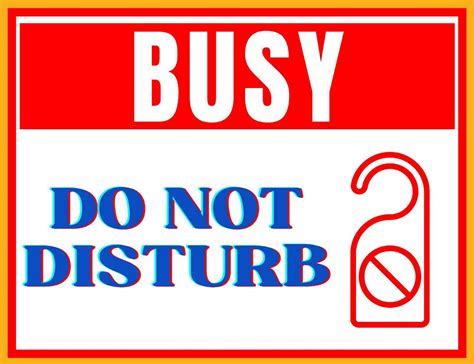 Printable Do Not Disturb Signs: Keep Distractions at Bay