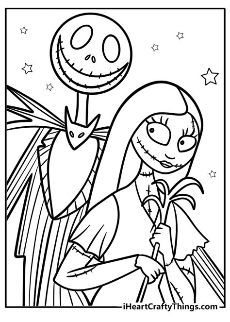 Printable Easy Nightmare Before Christmas Coloring Pages