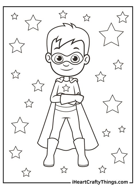 Printable Easy Superhero Coloring Pages