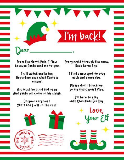 Printable Elf On Shelf Letter