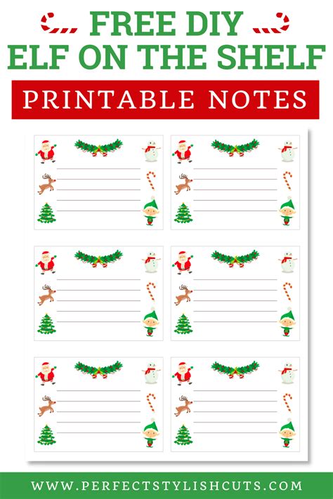 Printable Elf On The Shelf Note