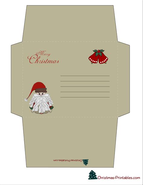 Printable Envelope Template Christmas