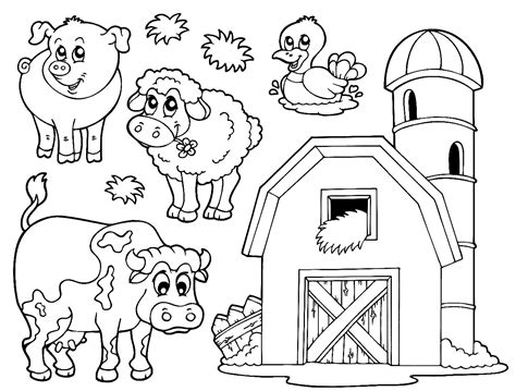 Printable Farm Animals Coloring Pages