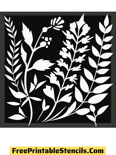 Printable Floral Stencils