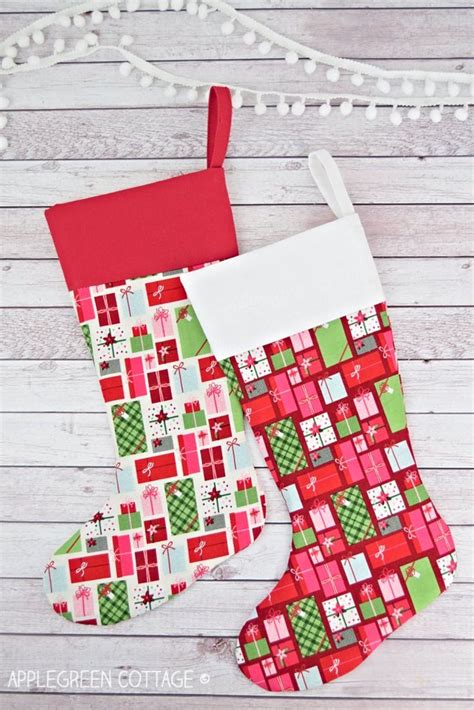 Printable Free Pattern For Christmas Stocking With Cuff