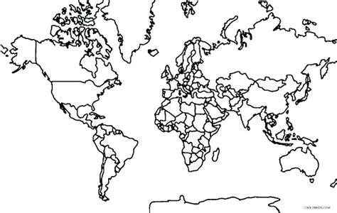 Printable Full Page World Map Coloring Page