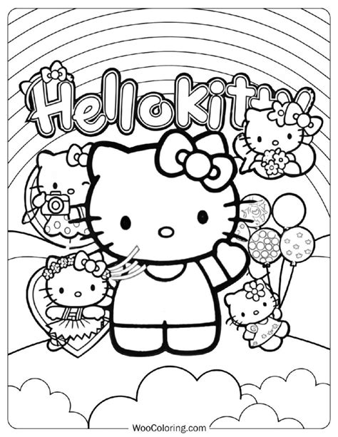 Printable Full Size Hello Kitty Coloring Pages