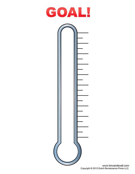 Printable Fundraising Thermometer