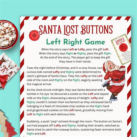 Printable Funny Left Right Gift Exchange Stories