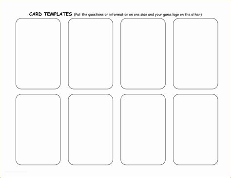 Printable Game Cards