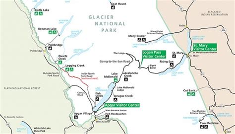 Printable Glacier National Park Map
