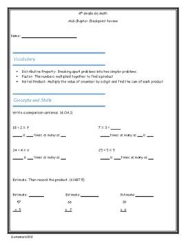 Printable Go Math Grade 4 Mid Chapter Checkpoint Page 30