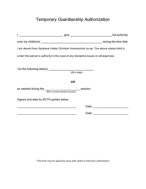 Printable Guardianship Papers