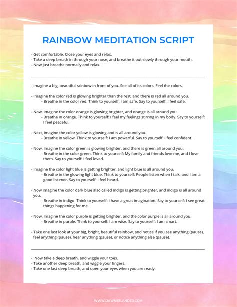 Printable Guided Meditation Script