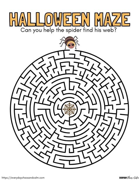 Printable Halloween Maze