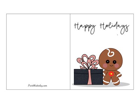 Printable Happy Holidays Card
