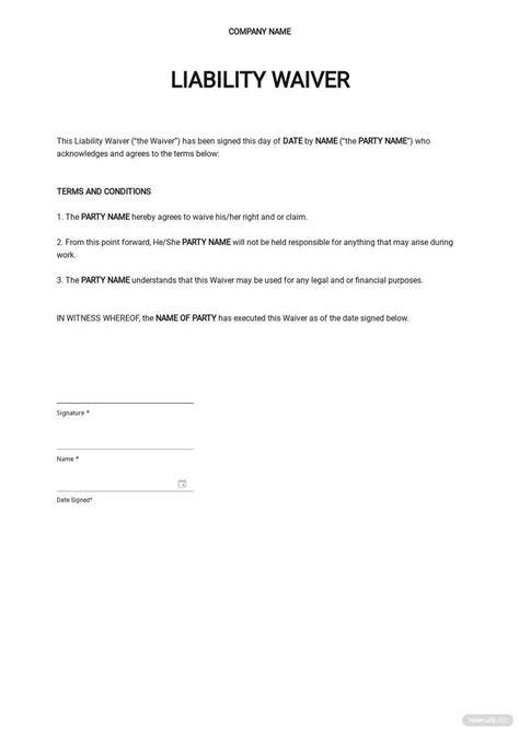 Printable Health Care Not Liable For Injury To Patient Form