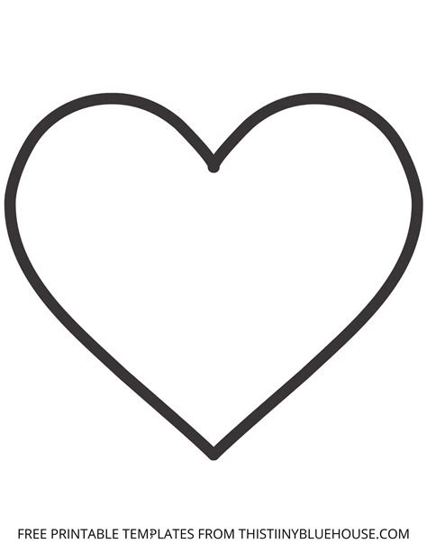 Printable Heart Template Free