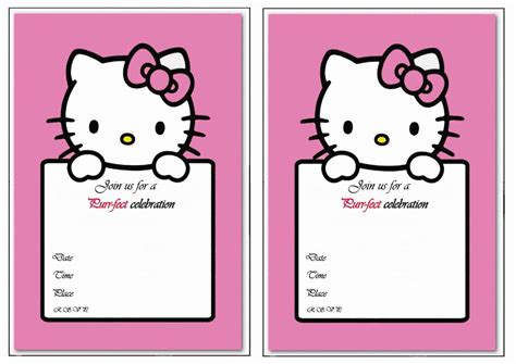 Printable Hello Kitty Birthday Invitations