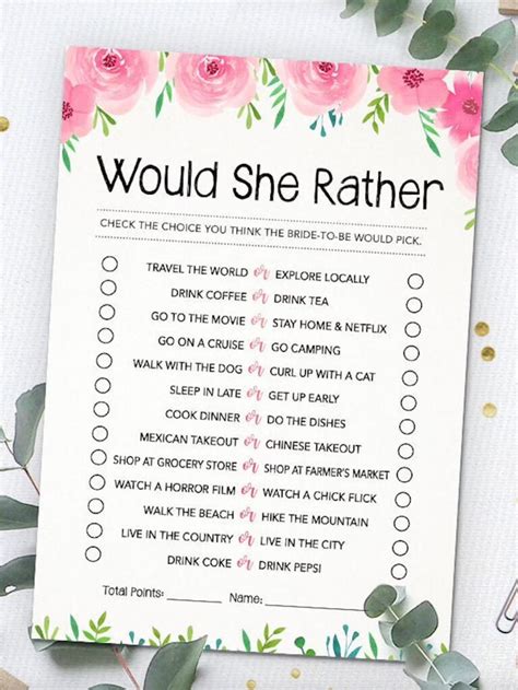 Printable Hen Party Games