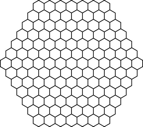 Printable Hex Grid