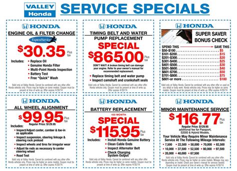 Printable Honda Service Coupons Ny