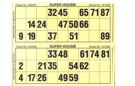 Printable Housie Tickets