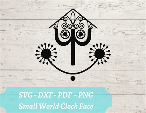Printable It's A Small World Clock Face