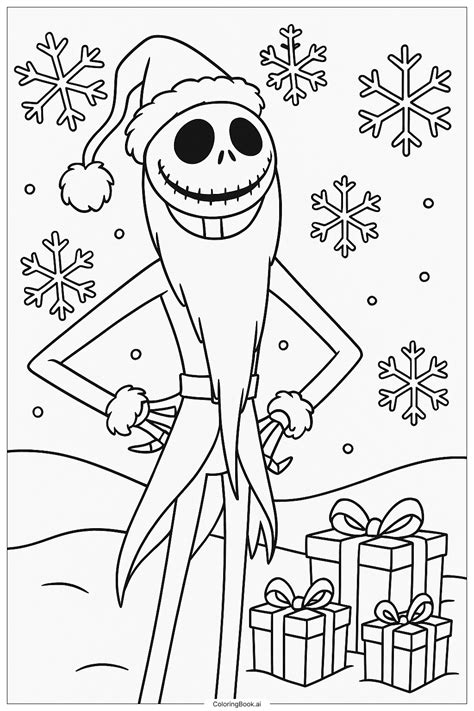Printable Jack Skellington Coloring Page