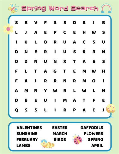 Printable Kids Word Search