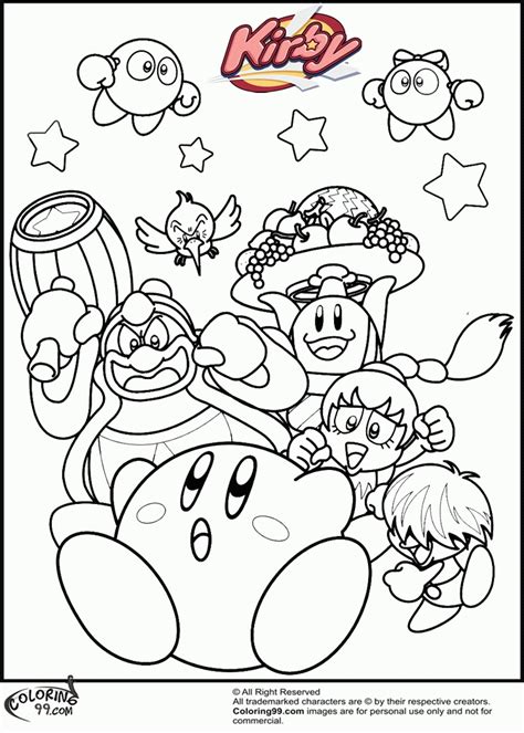 Printable Kirby Coloring Pages
