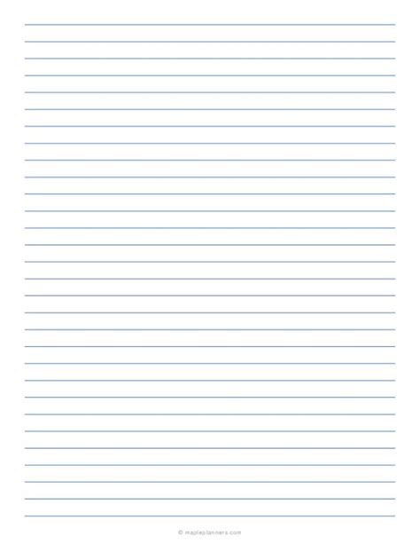 Printable Lined Paper Wide Ruled