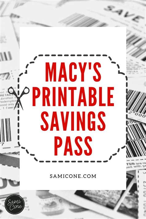 Printable Macys Savings Pass