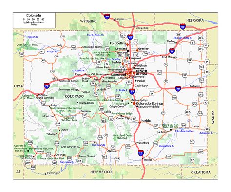 Printable Map Colorado