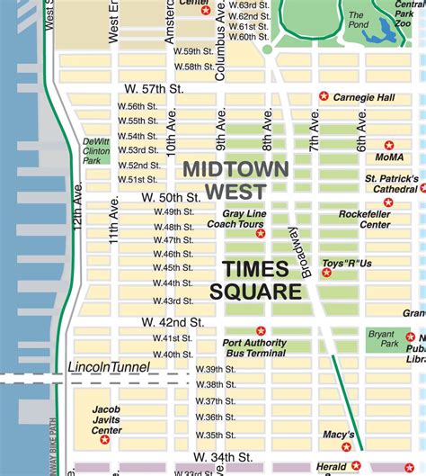 Printable Map Of Times Square New York