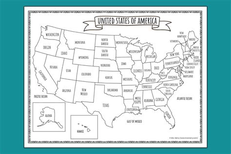 Printable Map Of Usa Free