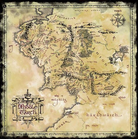 Printable Maps Of Middle Earth
