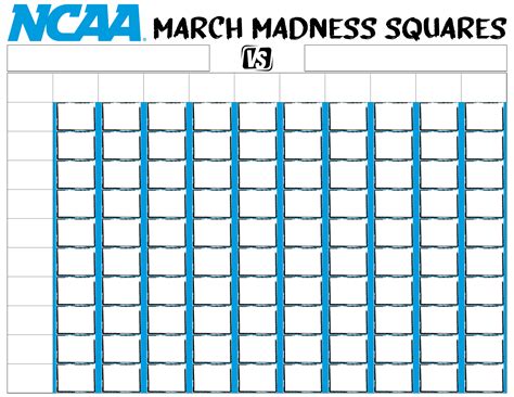 Printable March Madness Squares