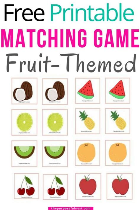 Printable Match Game