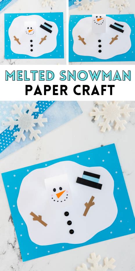 Printable Melted Snowman Template