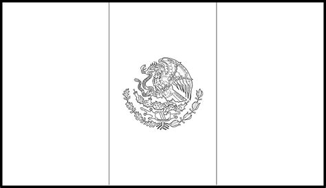 Printable Mexico Flag Coloring Page