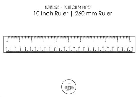 Printable Millimeter Ruler For Eyeglasses