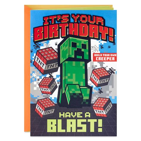 Printable Minecraft Birthday Card