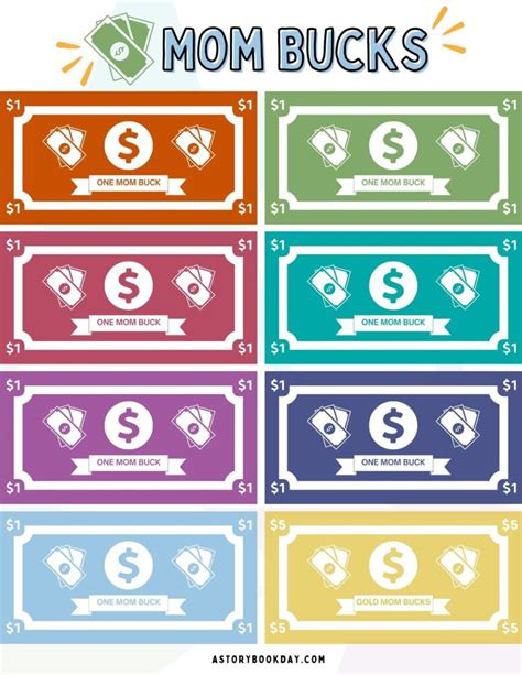 Printable Mom Bucks
