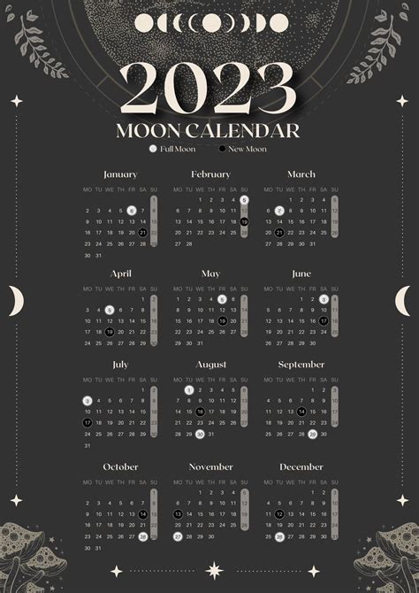 Printable Moon Calendar