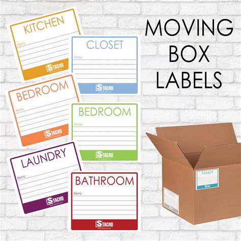 Printable Moving Box Labels