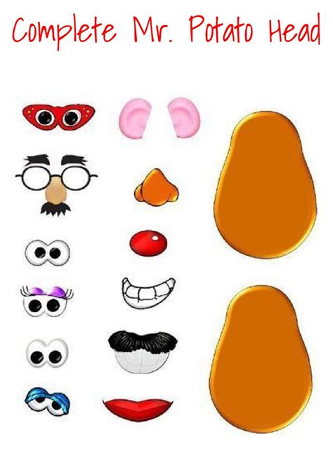 Printable Mr Potato Head